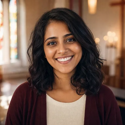 Portrait of Priya Nathan, Worship Director